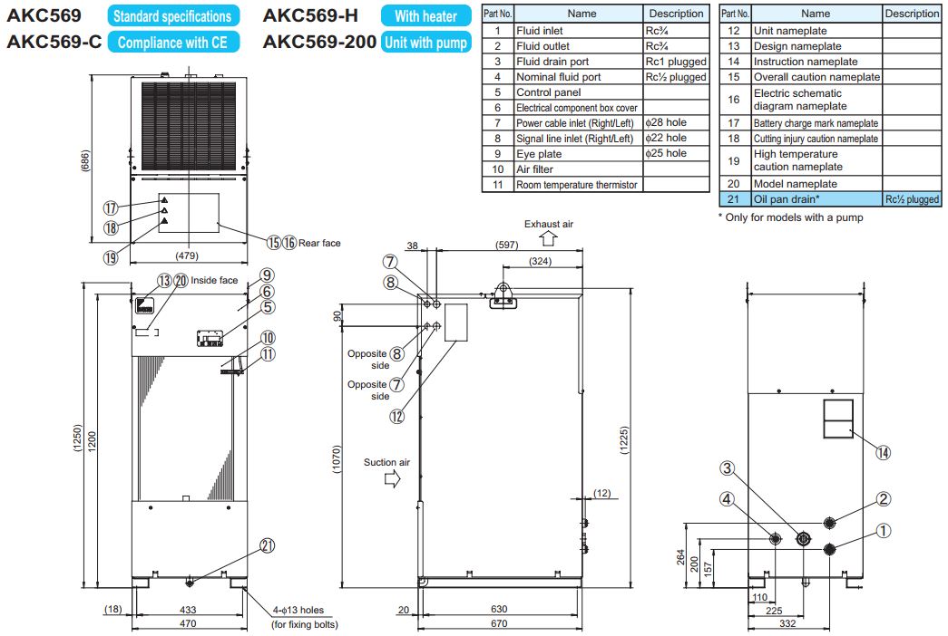 OIL COOLING UNIT AKC359, AKC569